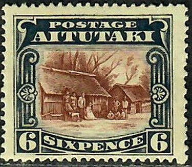 The thatched passport stamp hut on One Foot Island where visitors receive the famous Cook Islands stamp