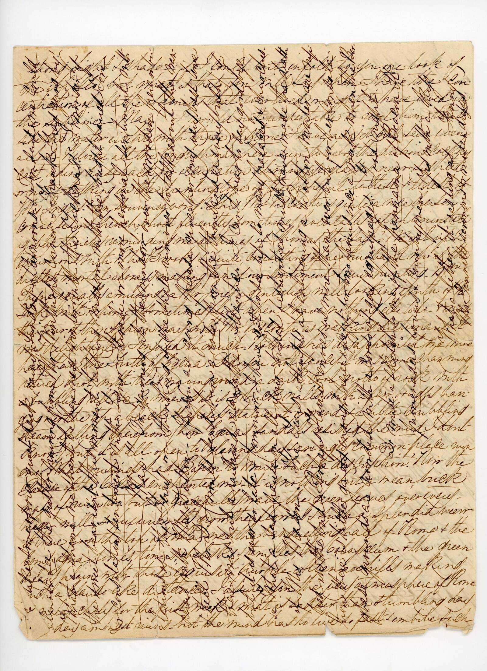 Interior of volcanic lava tube with rough textured walls and natural lighting