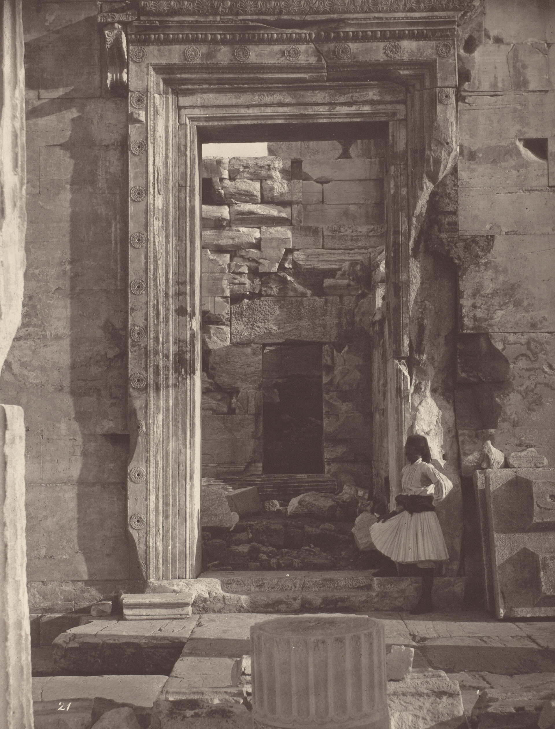Piraeus harbor with cruise ships docked at terminals and Athens skyline beyond