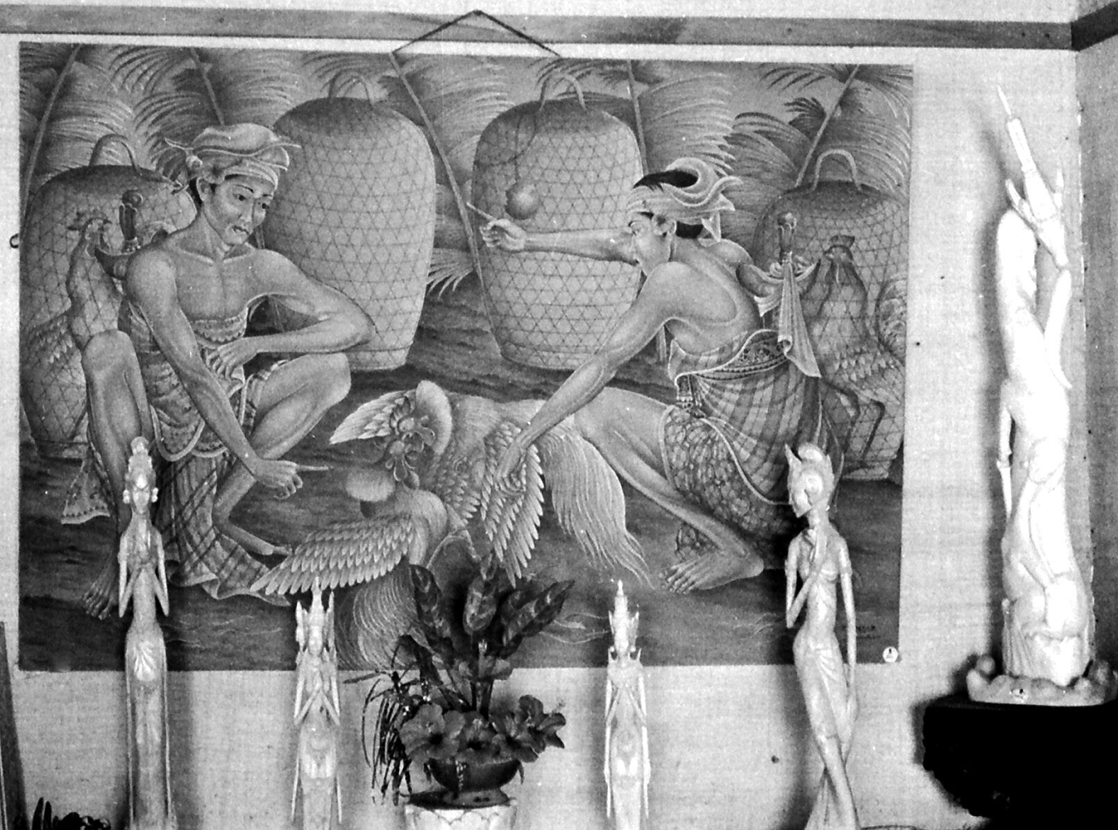 Kecak fire dance performers chanting in circle at Uluwatu temple at sunset