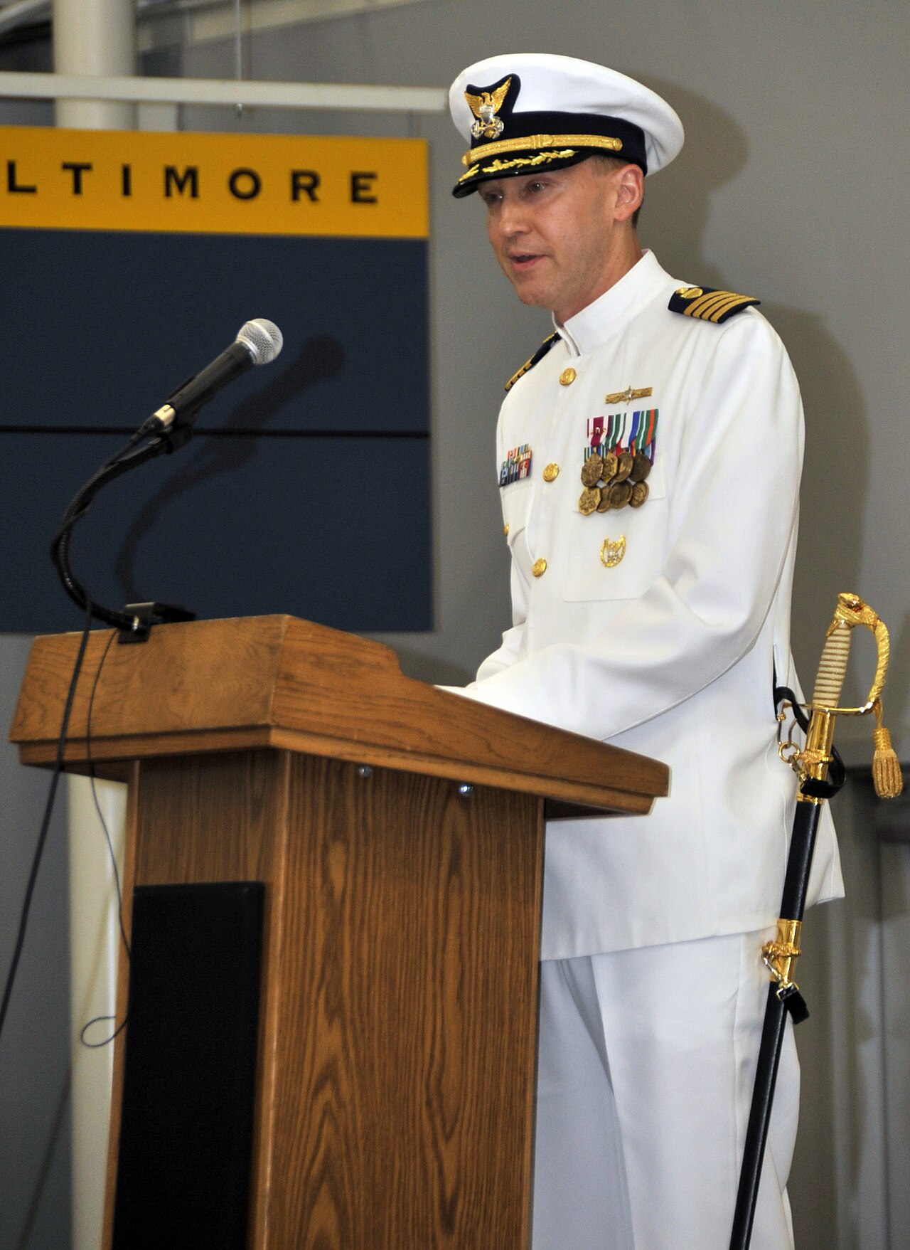 Cruise ship docked at Baltimore South Locust Point terminal with passengers boarding