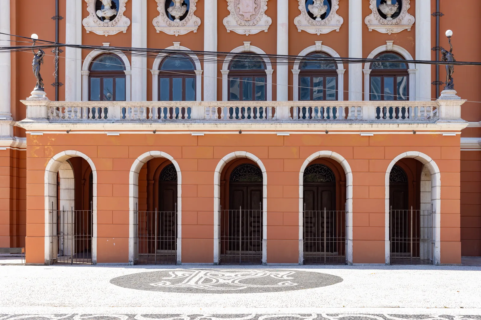 The Theatro da Paz at Belém, its Corinthian-columned neoclassical portico seen from Praça da República