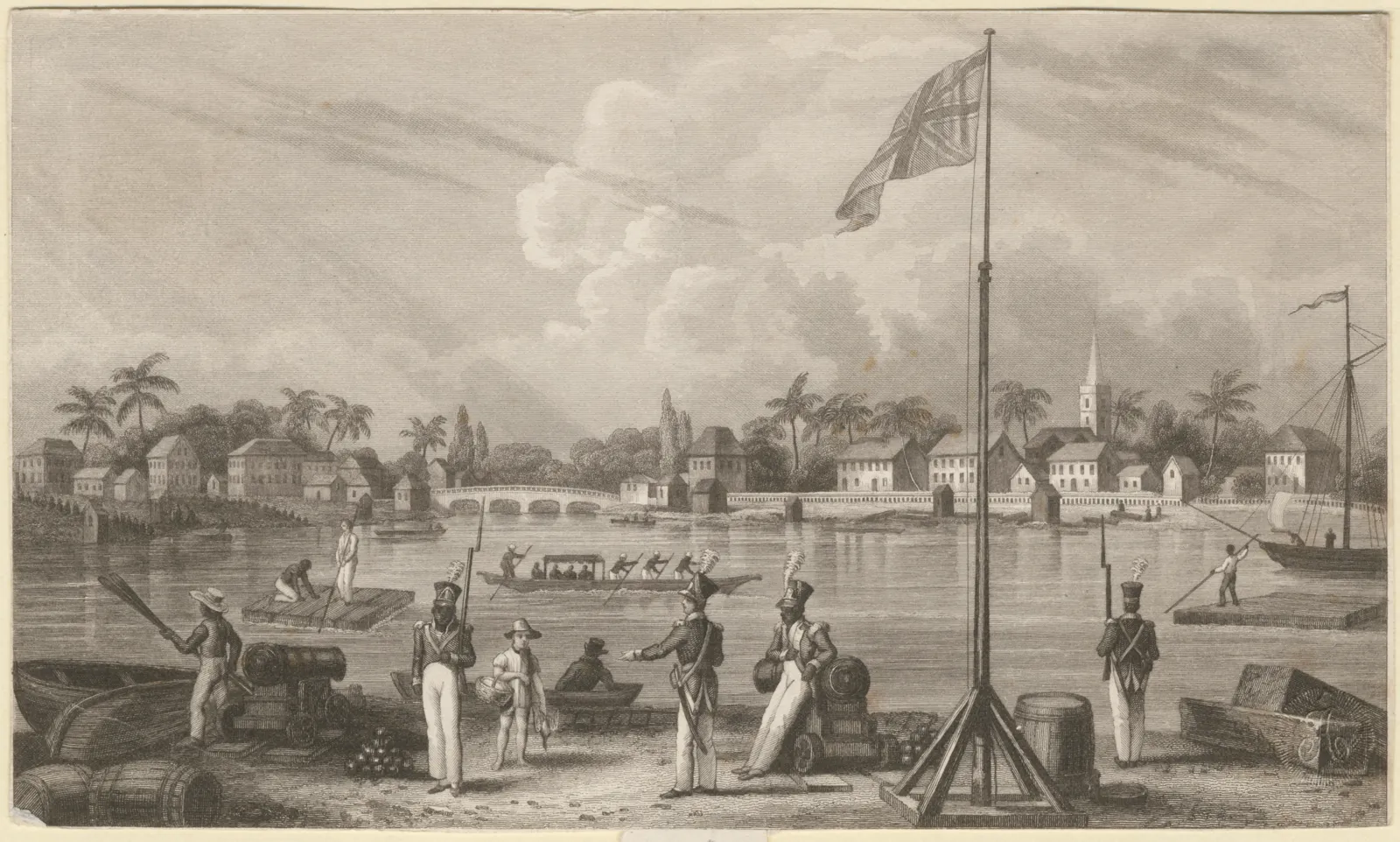 Cruise ship tender boat approaching Fort Street Tourism Village in Belize City