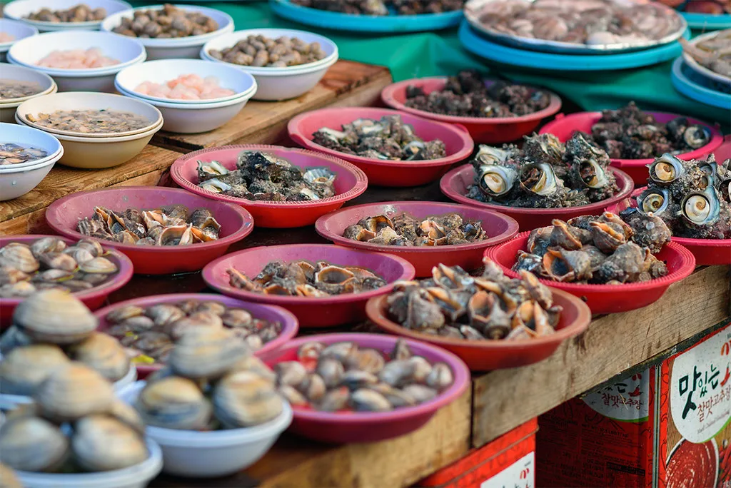 Colorful houses of Gamcheon Culture Village cascading down the hillside