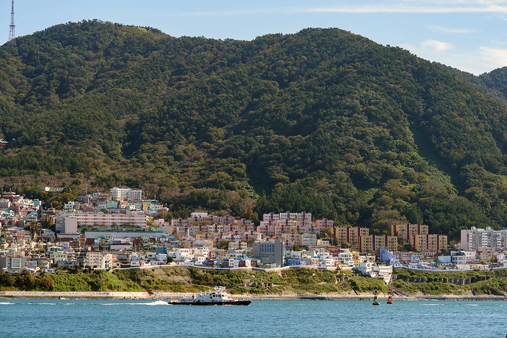 Busan Port International Cruise Terminal and commercial harbor