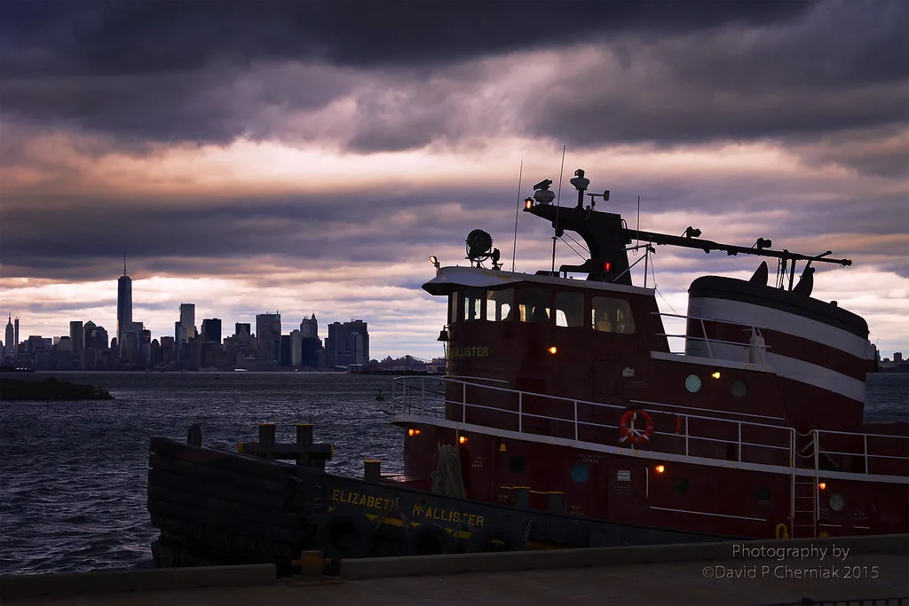 Hoboken Washington Street lined with restaurants and shops near the Jersey City waterfront