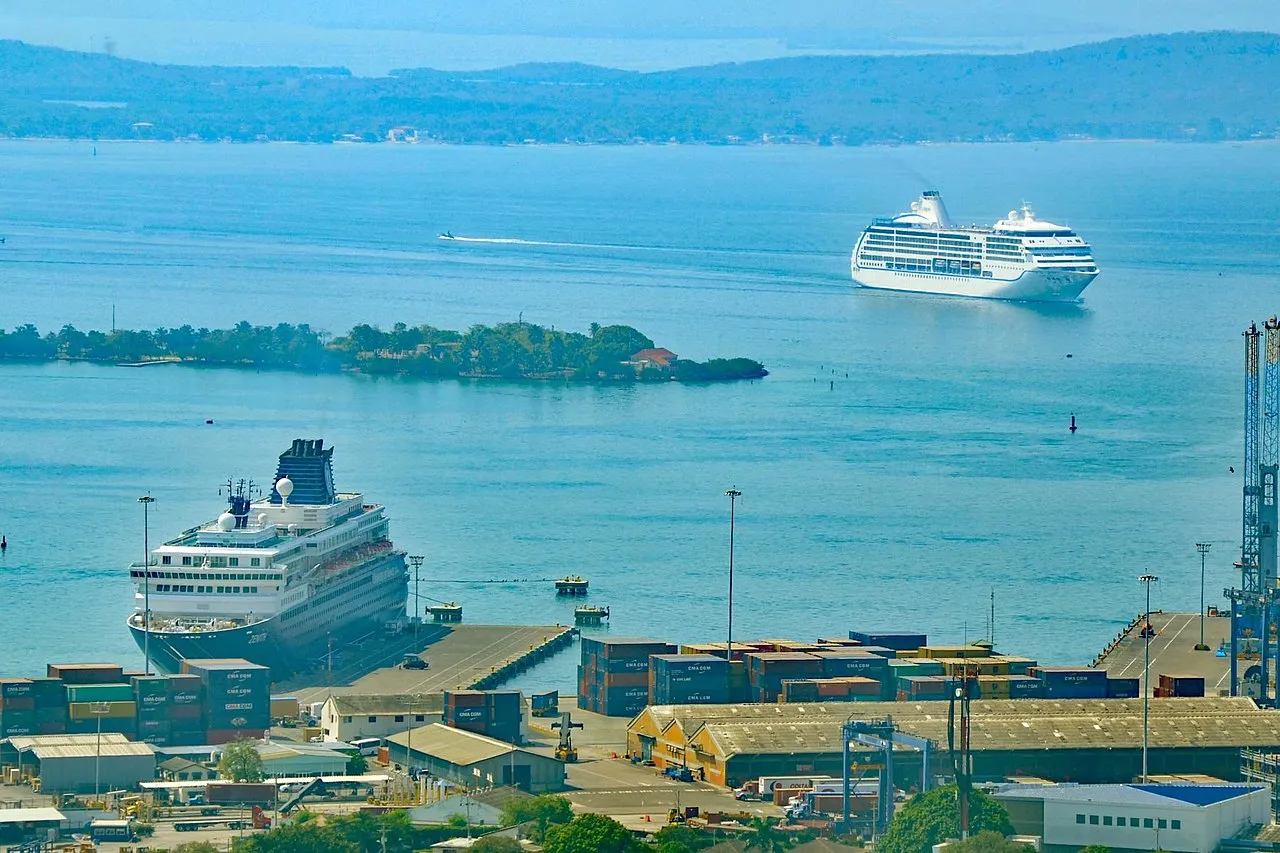View from Castillo San Felipe showing Cartagena cityscape and Caribbean Sea