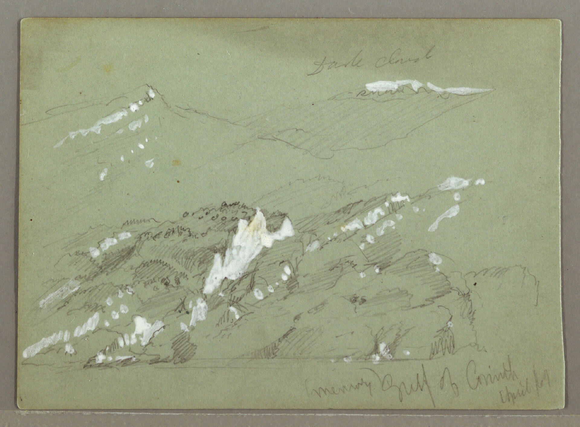 Pastel-colored Assos village with Venetian fortress on peninsula above