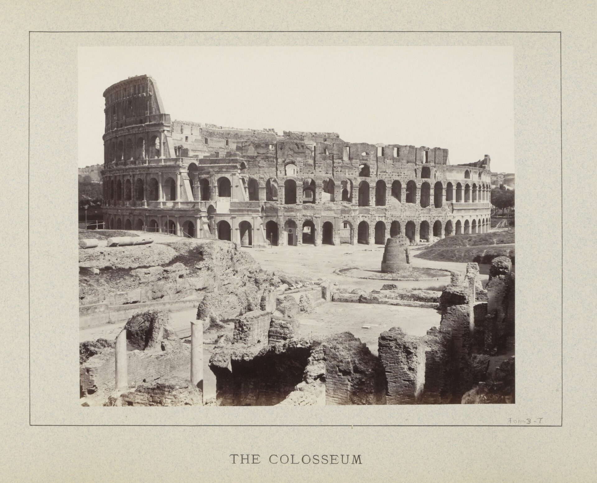 The Colosseum rising against the Roman sky where gladiators once fought before crowds of fifty thousand