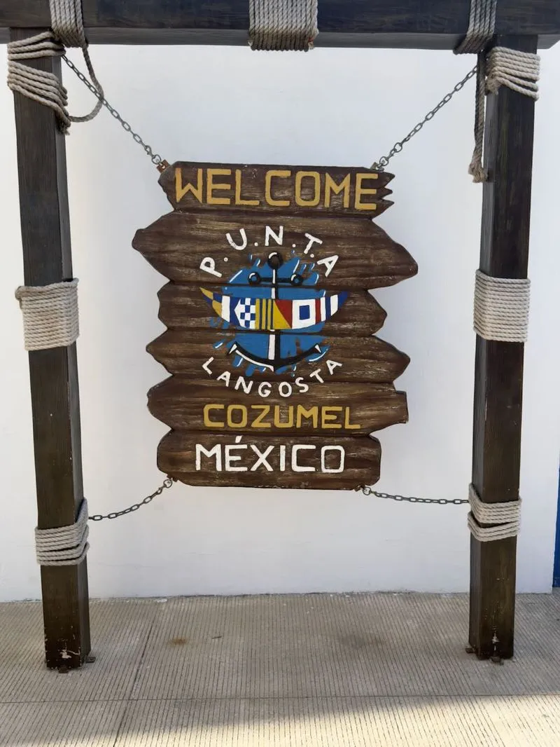 Beach paradise scene from Cozumel with white sand and turquoise Caribbean water