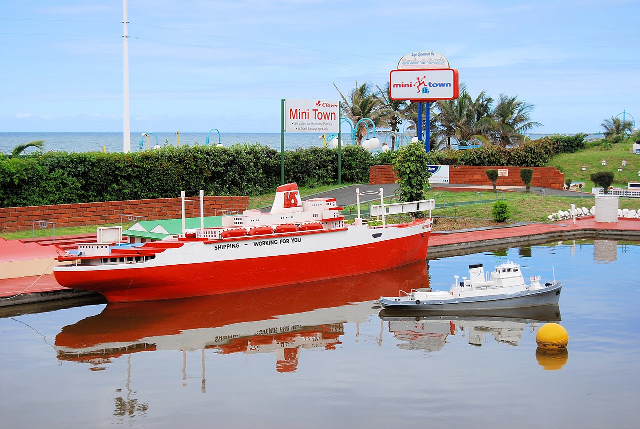 Mini Town Durban displaying scale models of the city's most iconic buildings and landmarks along the beachfront