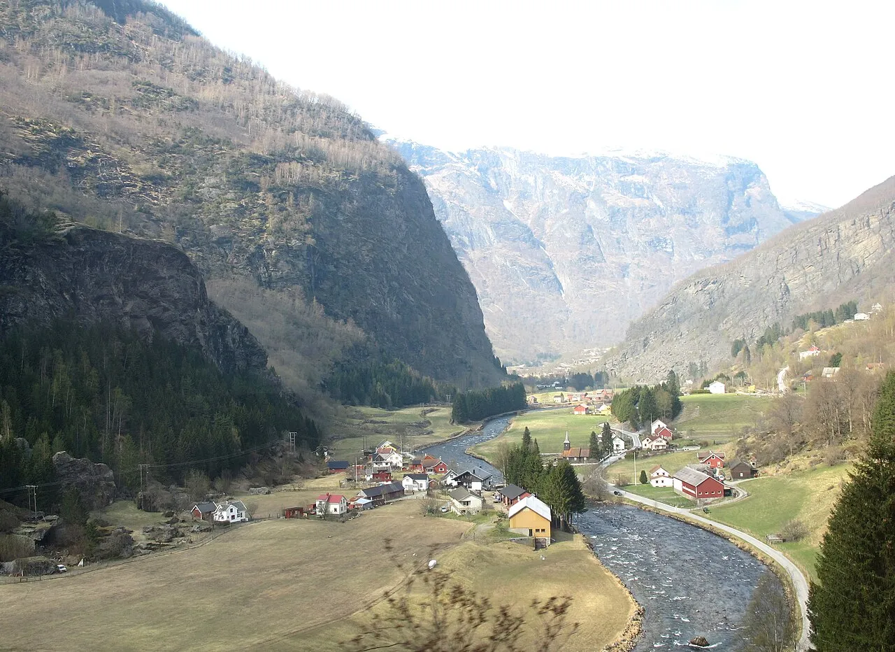 Stegastein viewpoint platform jutting out over the Aurlandsfjord with mountains and water far below