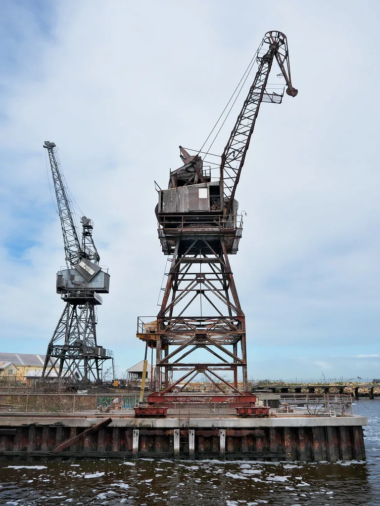 Fishing Boat Harbour with trawlers and waterfront restaurants
