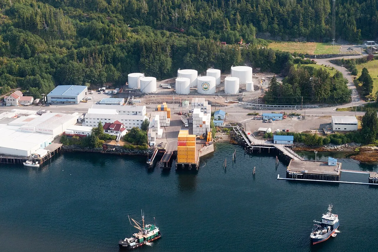 Scenic harbor view of Ketchikan, Alaska