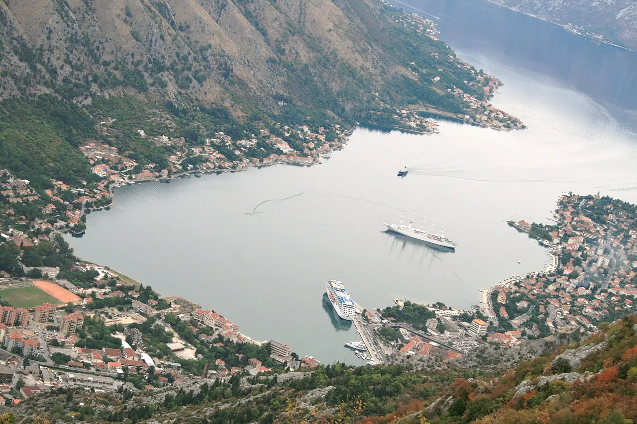Port panorama of Kotor, Montenegro