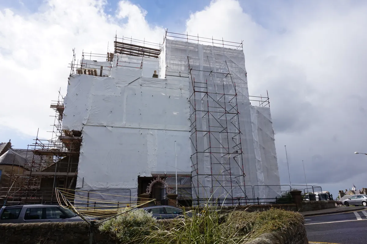 Fort Charlotte star-shaped artillery fortification with stone walls and cannons overlooking Bressay Sound
