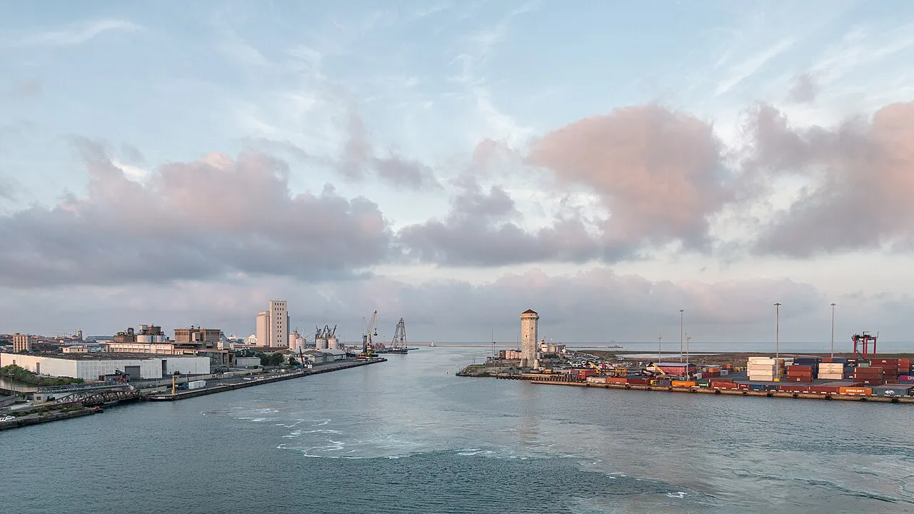 Coastal landscape of Livorno, Italy