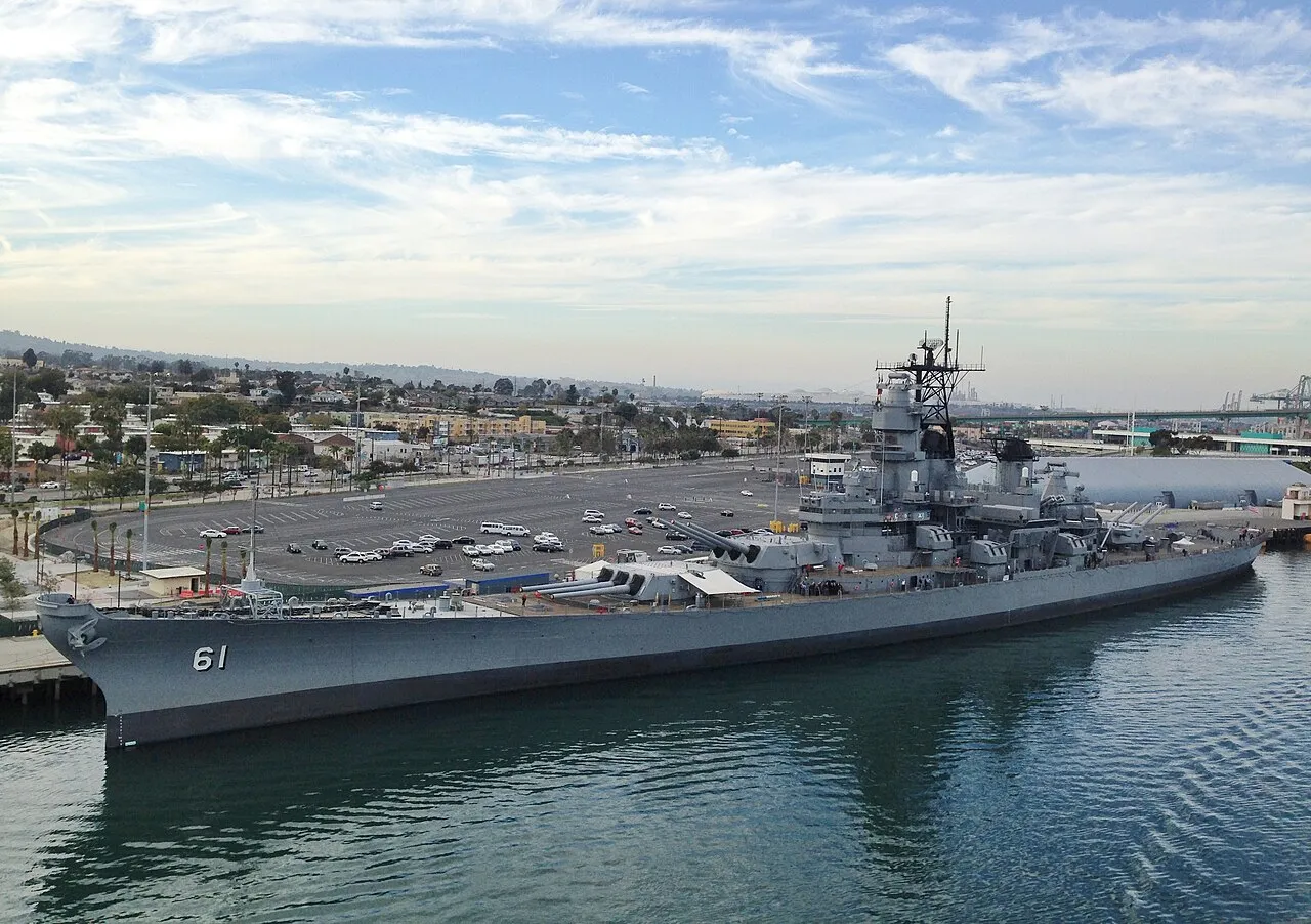 USS Iowa (BB-61) battleship museum at the Port of Los Angeles in San Pedro
