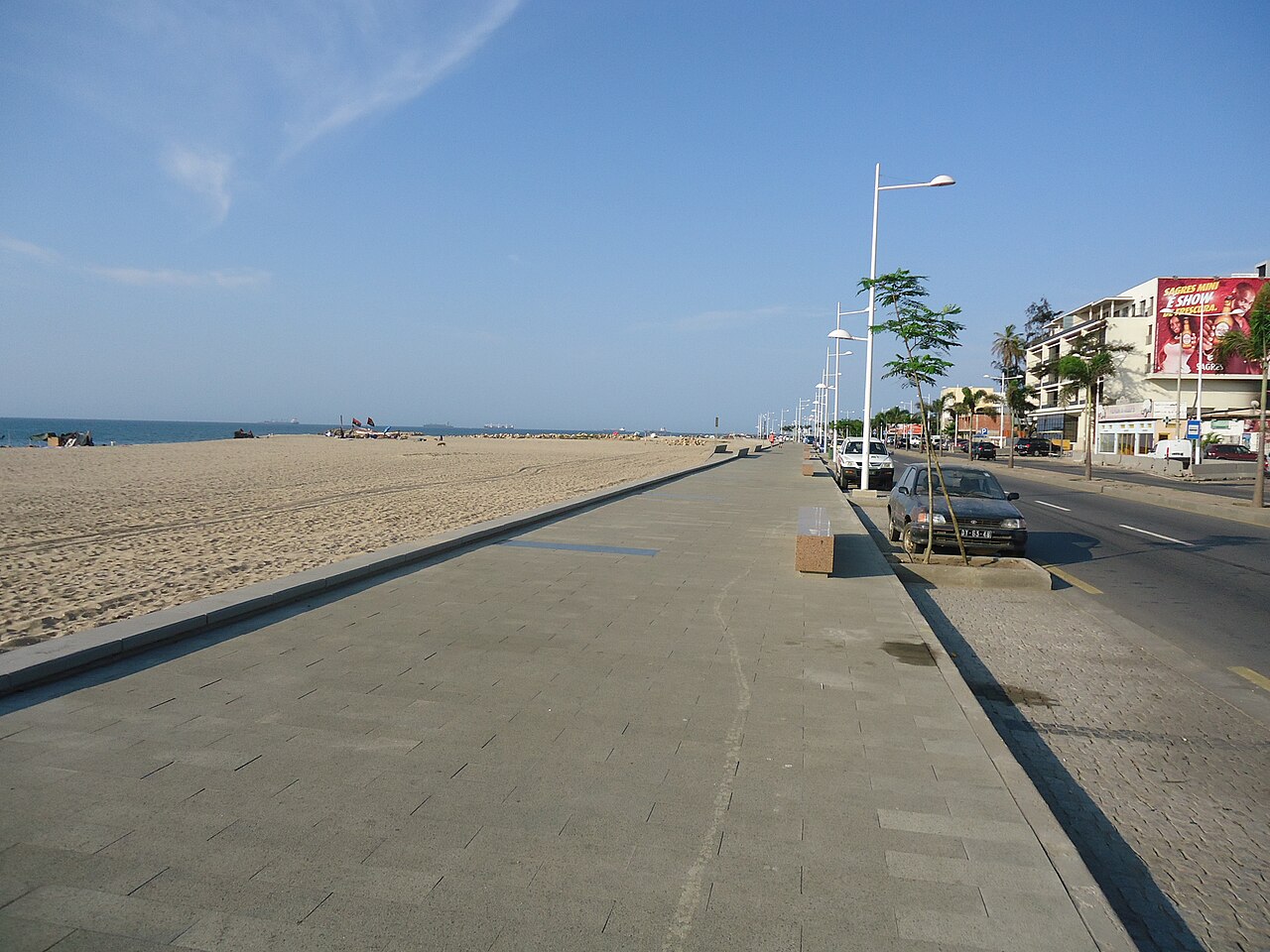 Colonial architecture along the waterfront streets of central Luanda