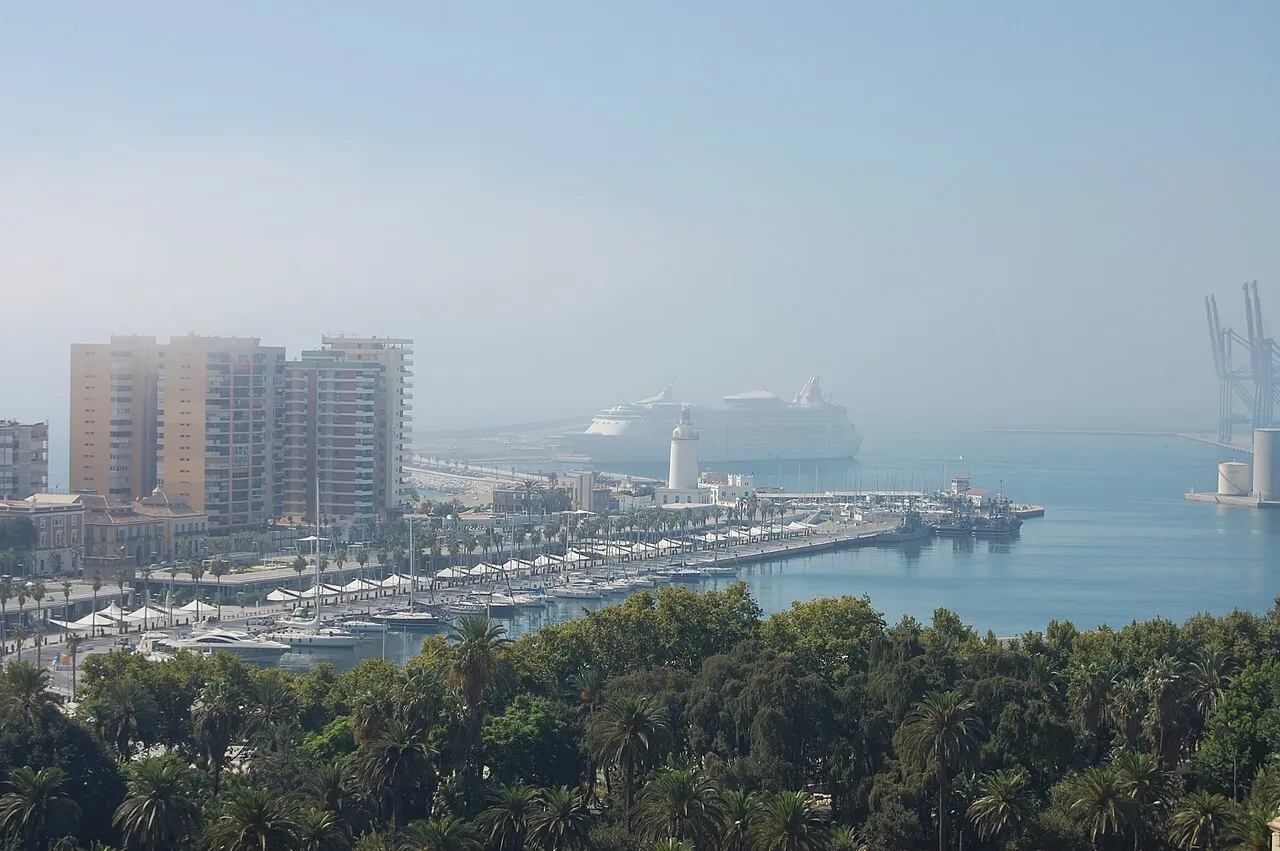 Malaga harbor view