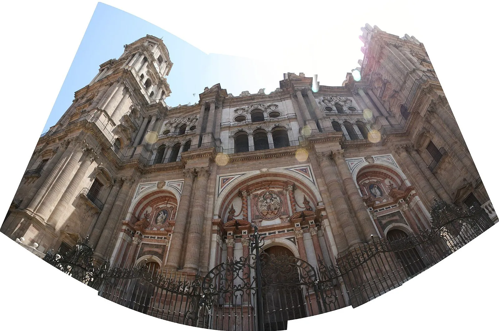 Málaga Cathedral La Manquita facade