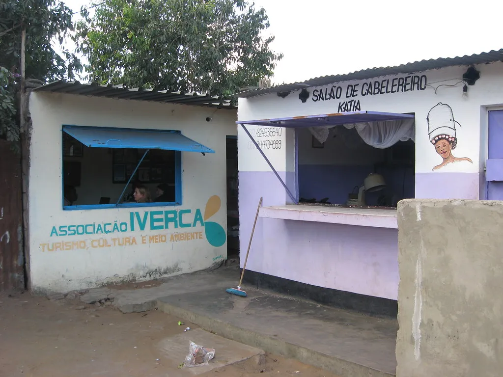 Colorful murals and daily life in the Mafalala neighborhood of Maputo showing vibrant community culture