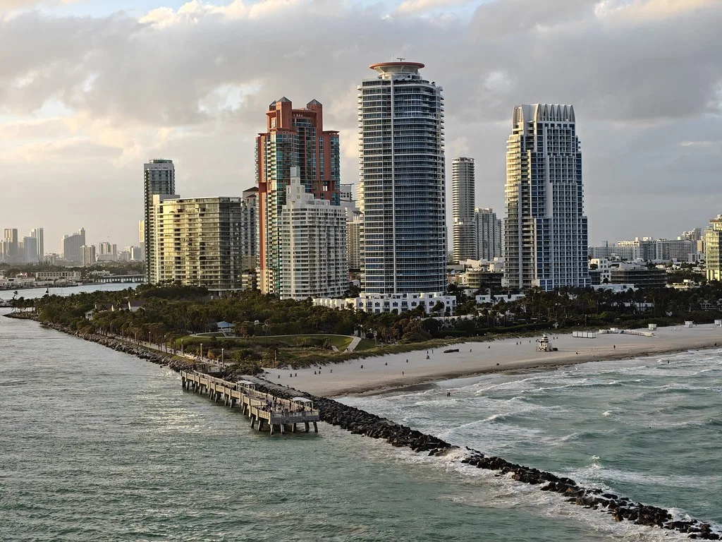 Art Deco architecture along Ocean Drive in South Beach Miami