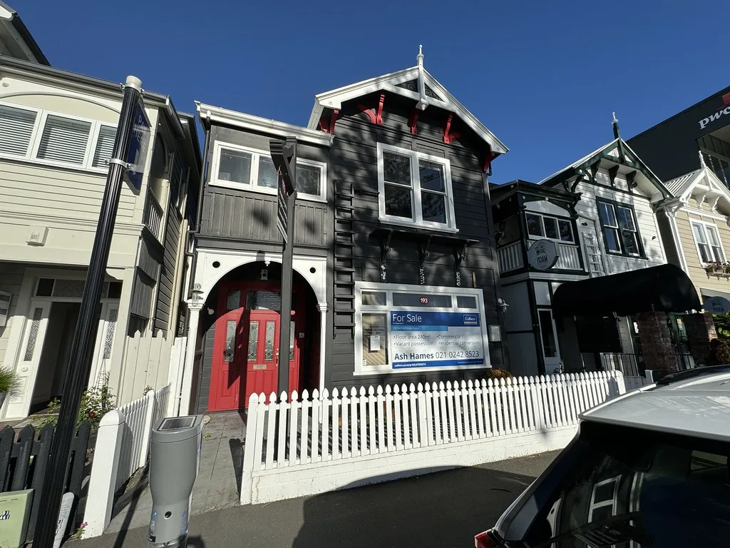 Iconic Art Deco landmark building in downtown Napier