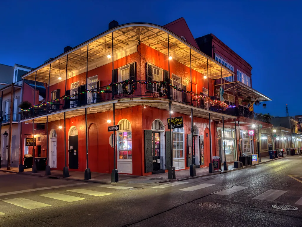 New Orleans cruise terminal along the Mississippi River waterfront