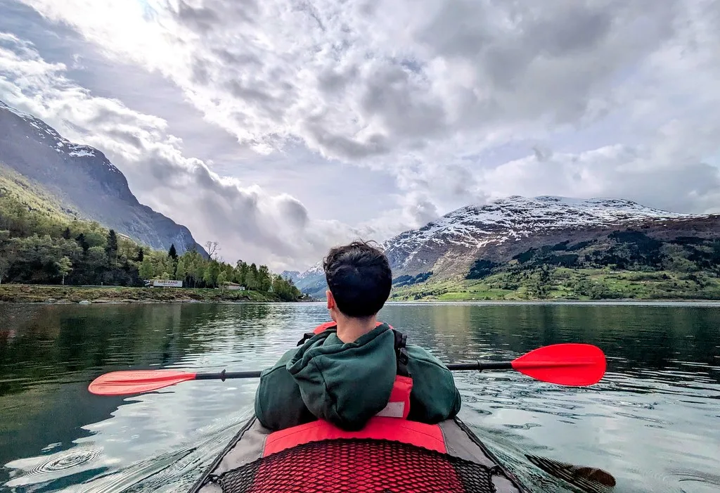 Panoramic view of Olden and the Nordfjord