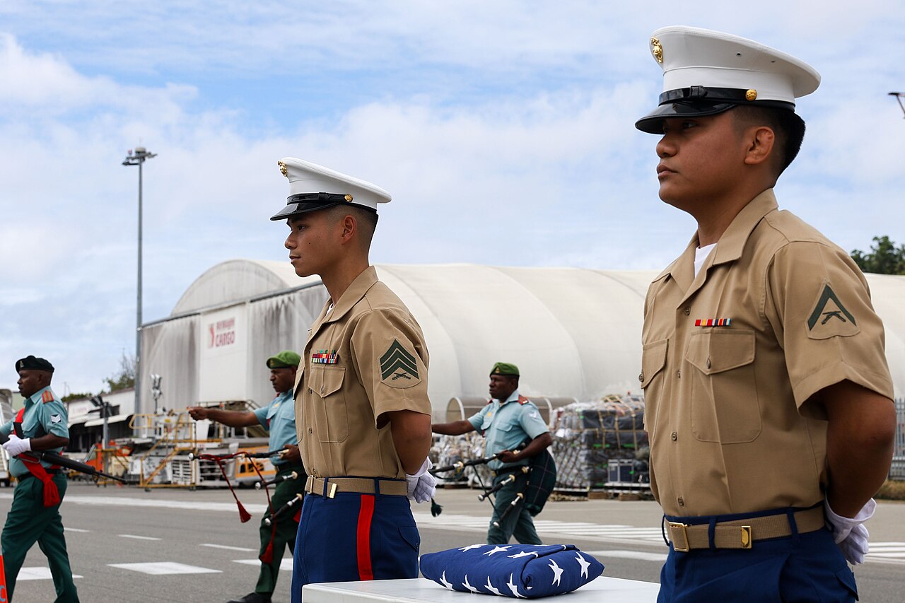 Parliament House blending modern design with indigenous PNG motifs and colorful patterns