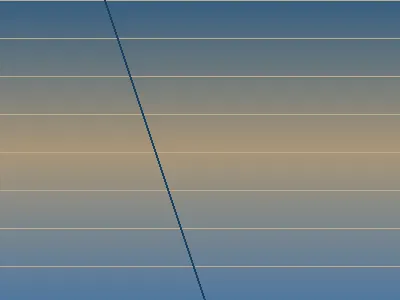 The yellow Romanesque Church of San Giorgio against a bright blue sky