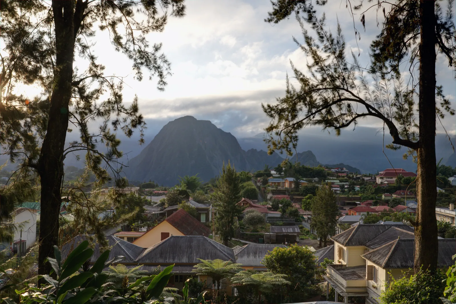 The village of Hell-Bourg in the Cirque de Salazie, its Creole houses set below steep green cirque walls
