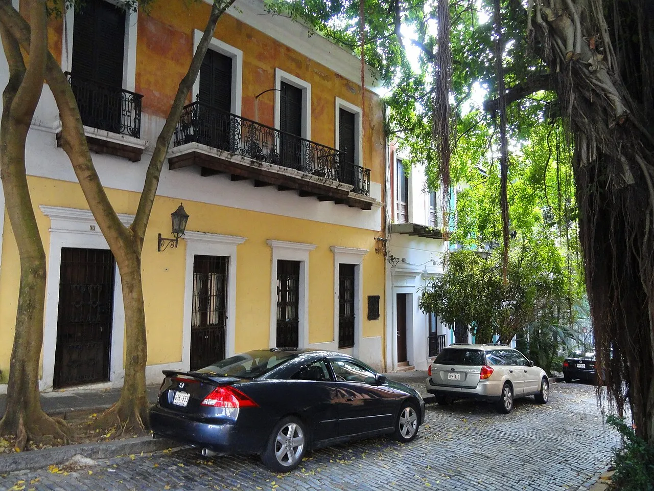 Colorful colonial buildings lining the cobblestone streets of Old San Juan
