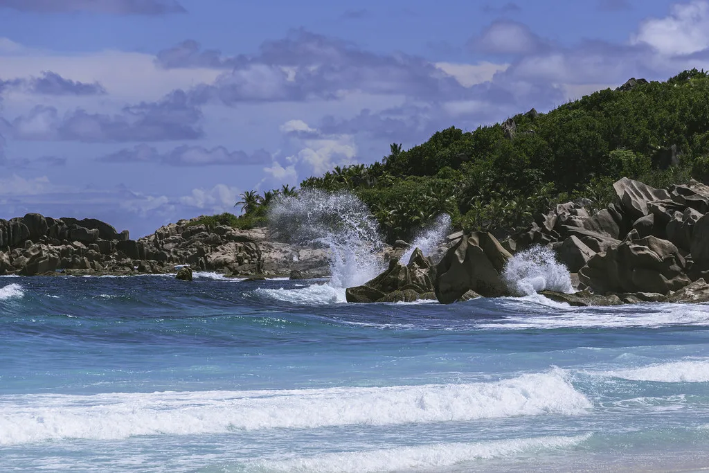 Seychelles harbor and waterfront