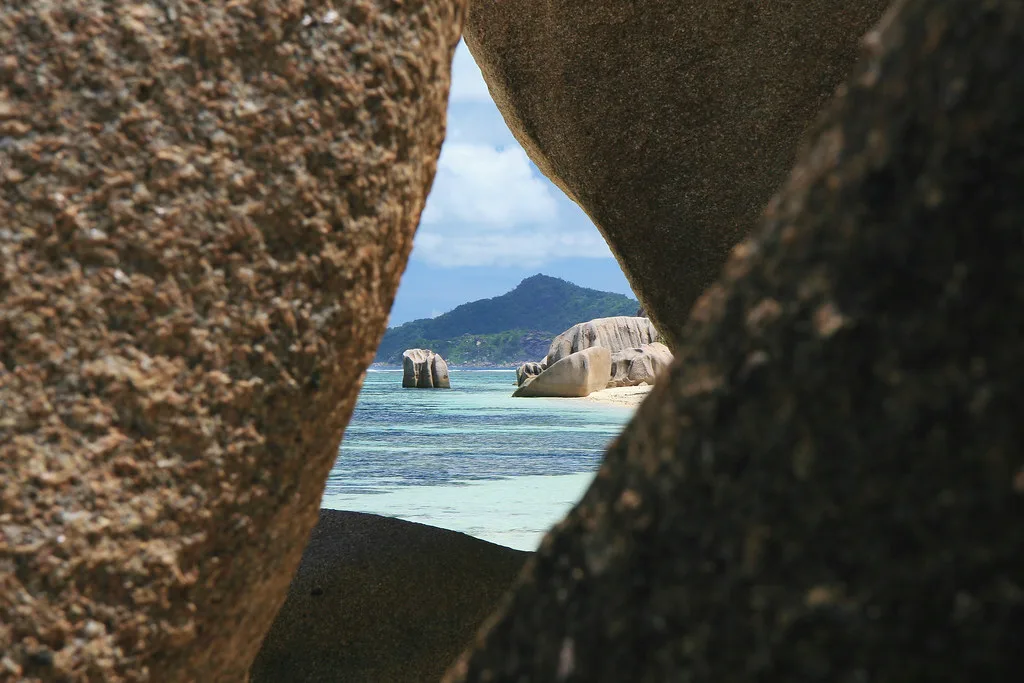 Granite boulders and turquoise water at Anse Source d'Argent, Seychelles