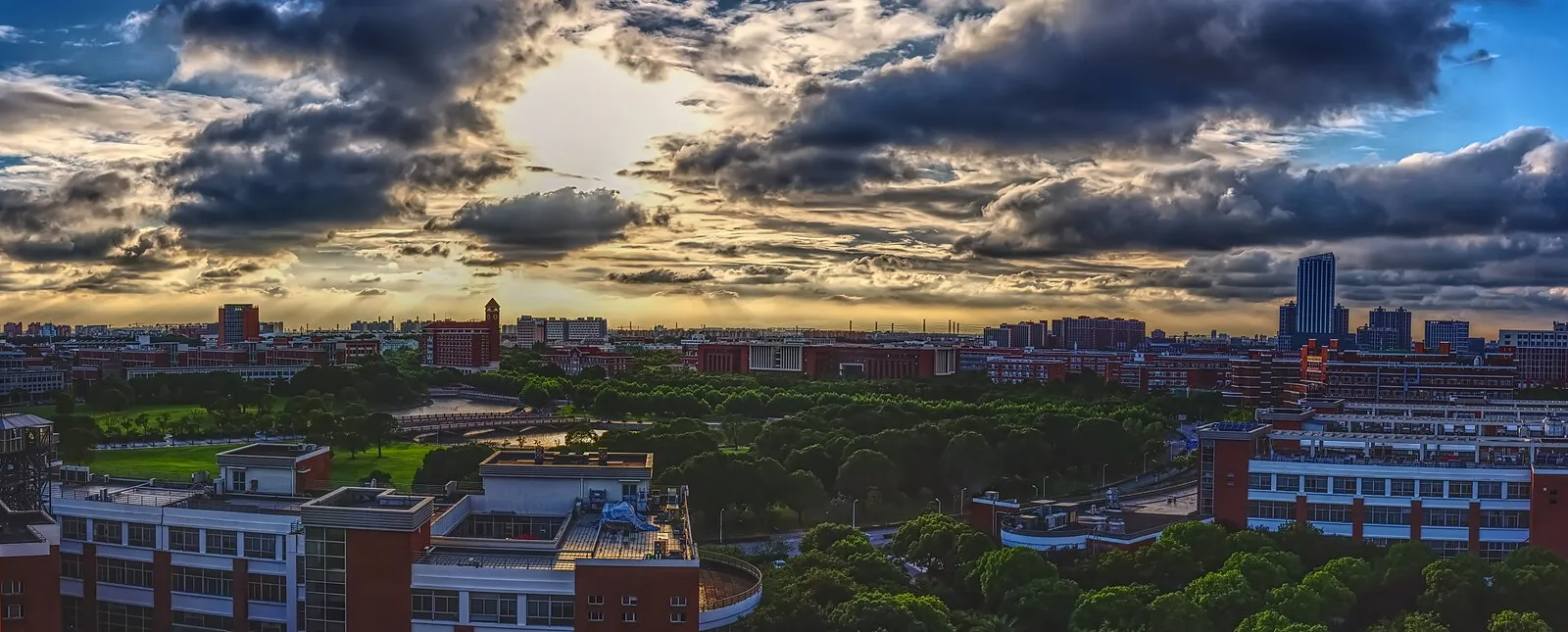 Shanghai Wusongkou cruise terminal exterior with arriving passengers