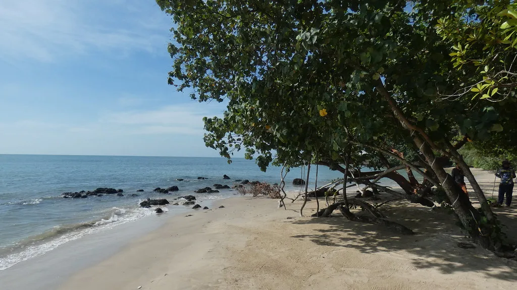Sihanoukville beach coastline with turquoise water