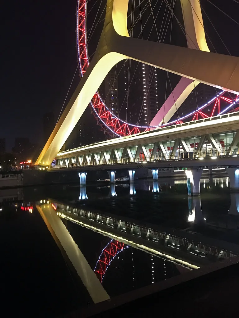 Cobblestone streets and European colonnades in the historic Italian Concession quarter of Tianjin