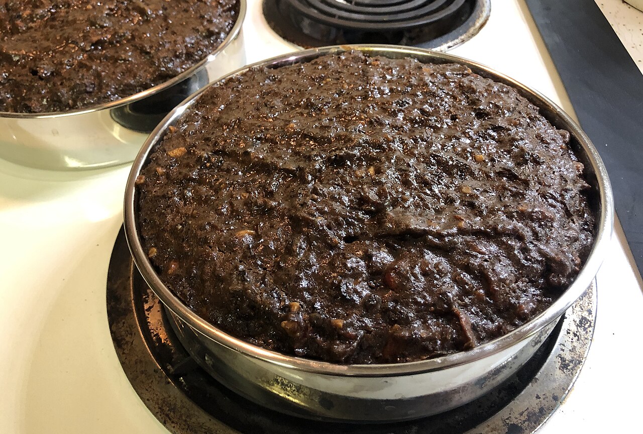 Caribbean black cake, a traditional Tobago dessert