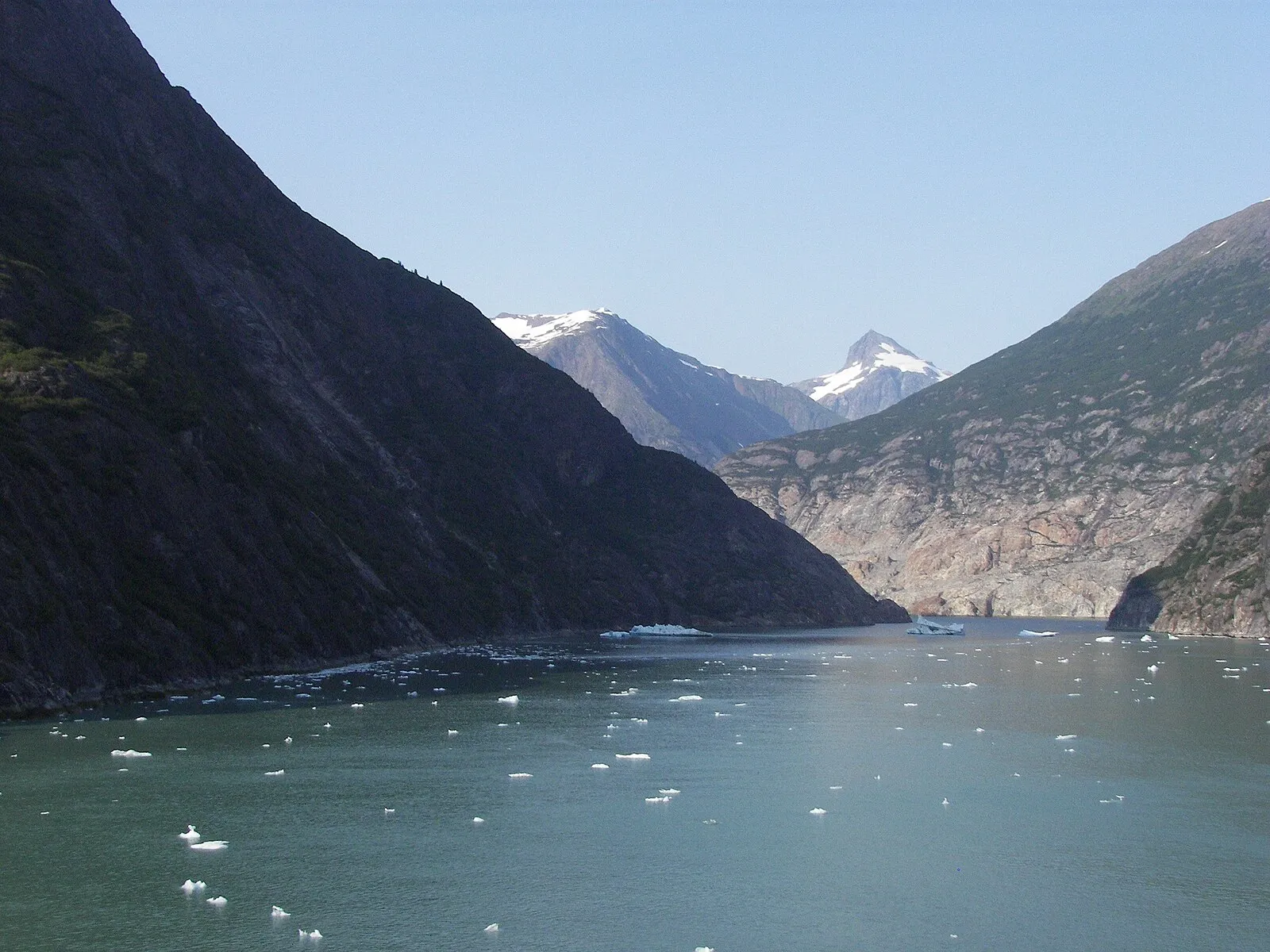 Cruise ship bow approaching Sawyer Glaciers