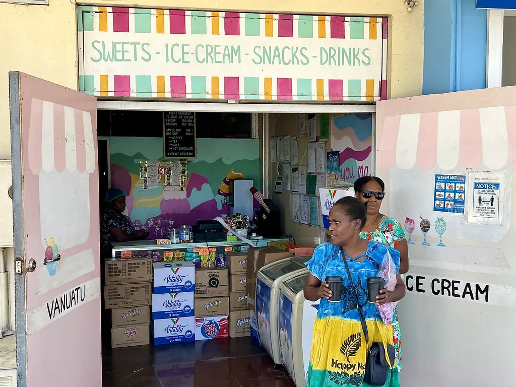 Port Vila waterfront and harbor in Vanuatu