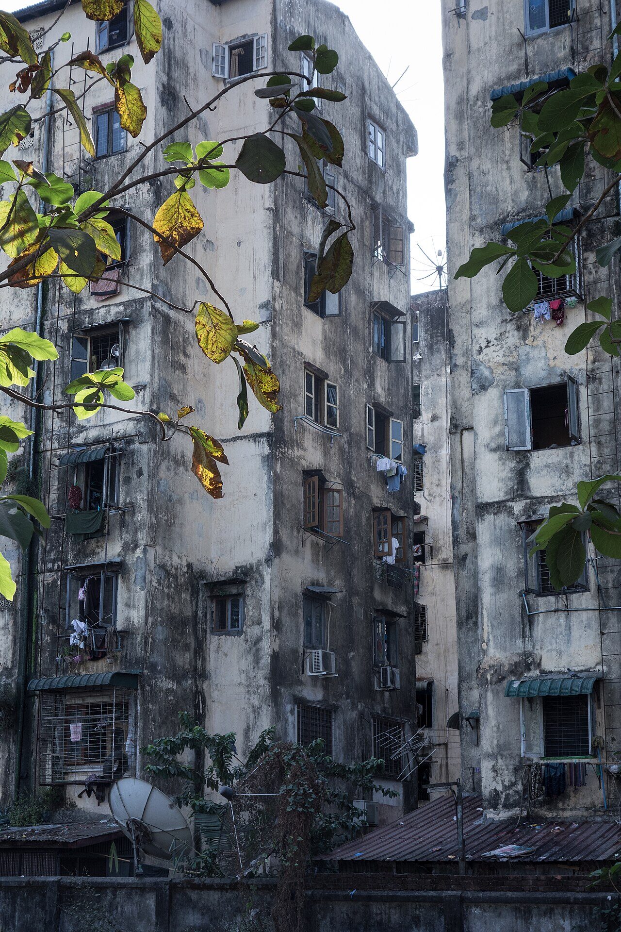 Colonial-era Secretariat building in downtown Yangon with red brick and arched windows